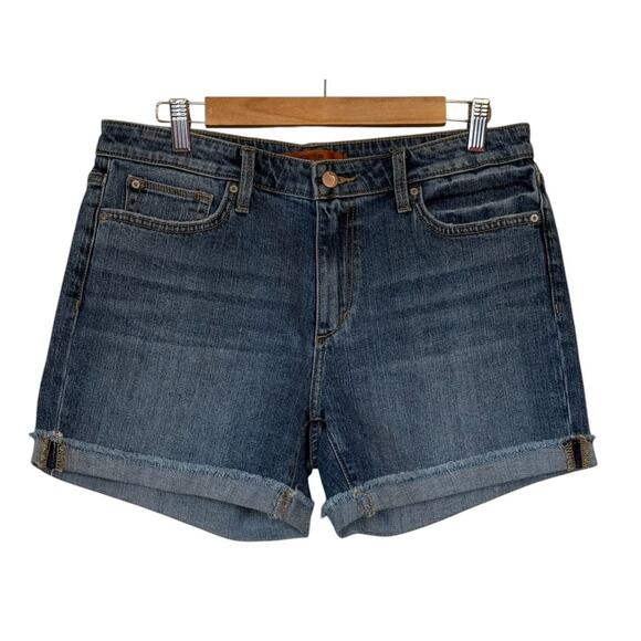 Not For Sale Joe's Shorts Women 32 Blue Ozzie Cutoff Denim Preppy Mid Rise - Picture 2 of 6